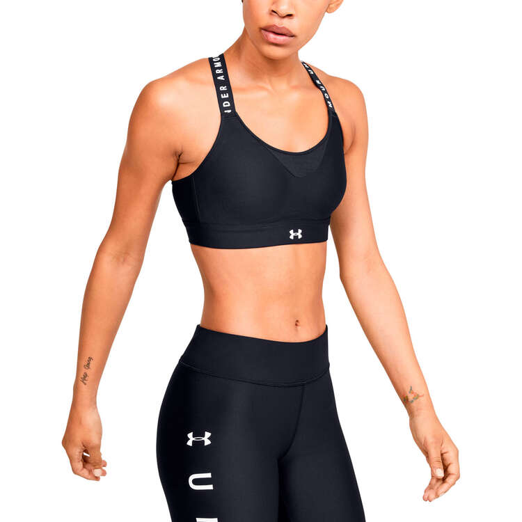 Under Armour Womens Infinity High Support Sports Bra Black XS, Black, rebel_hi-res