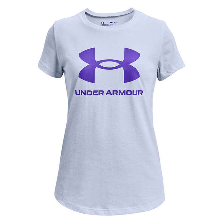 Under Armour Girls Live Sportstyle Graphic Tee, Blue, rebel_hi-res