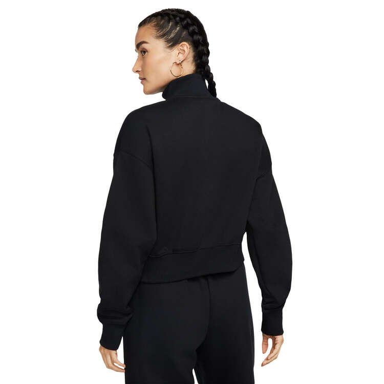 Nike Womens Phoenix Oversized Crop Sweater Black XS, Black, rebel_hi-res