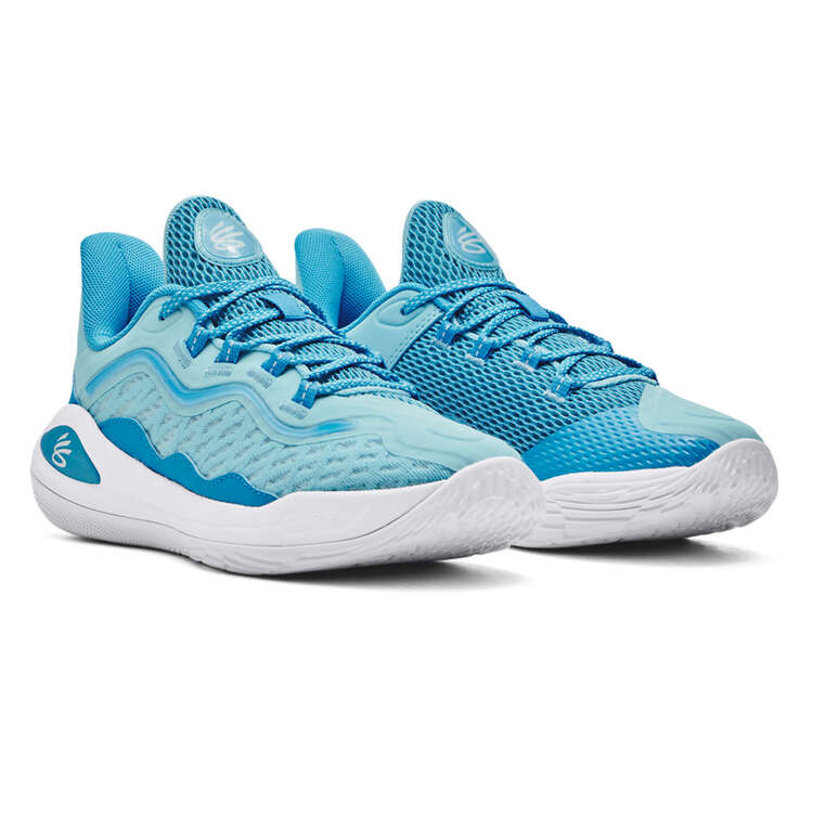 Under Armour Curry 11 Mouthguard GS Basketball Shoes, Blue, rebel_hi-res