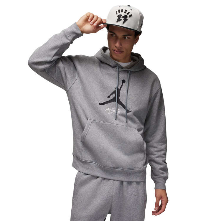 Jordan Mens Essentials Fleece Pullover Hoodie Grey S, Grey, rebel_hi-res