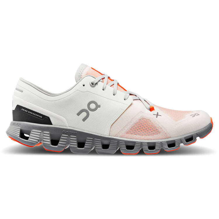 On Cloud X 3 Mens Training Shoes, White/Grey, rebel_hi-res