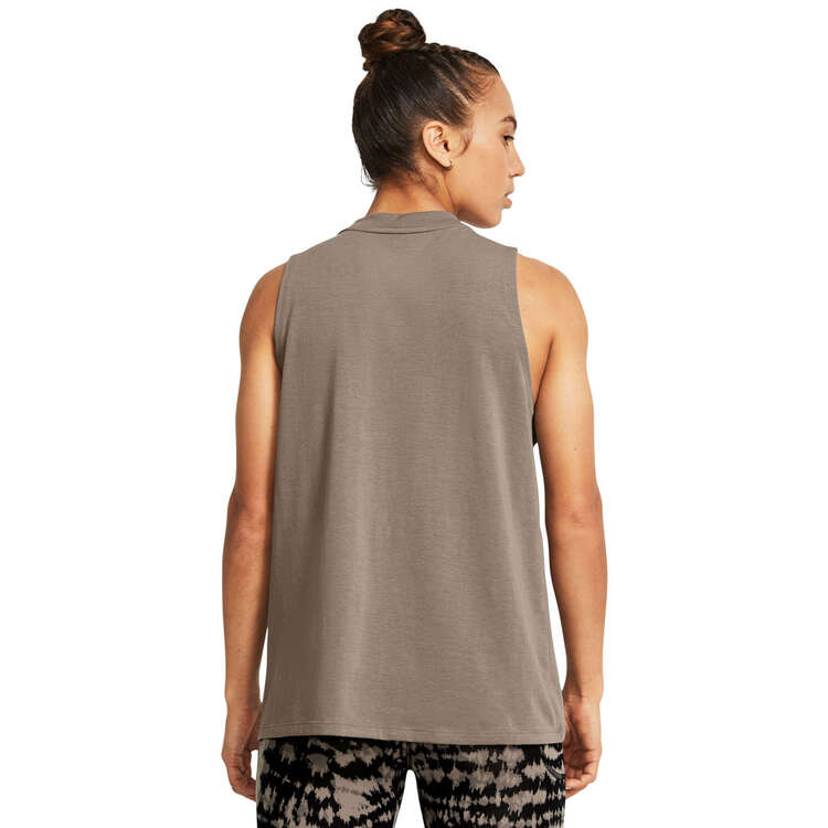 Under Armour Womens Off Campus Muscle Tank Taupe XS, Taupe, rebel_hi-res
