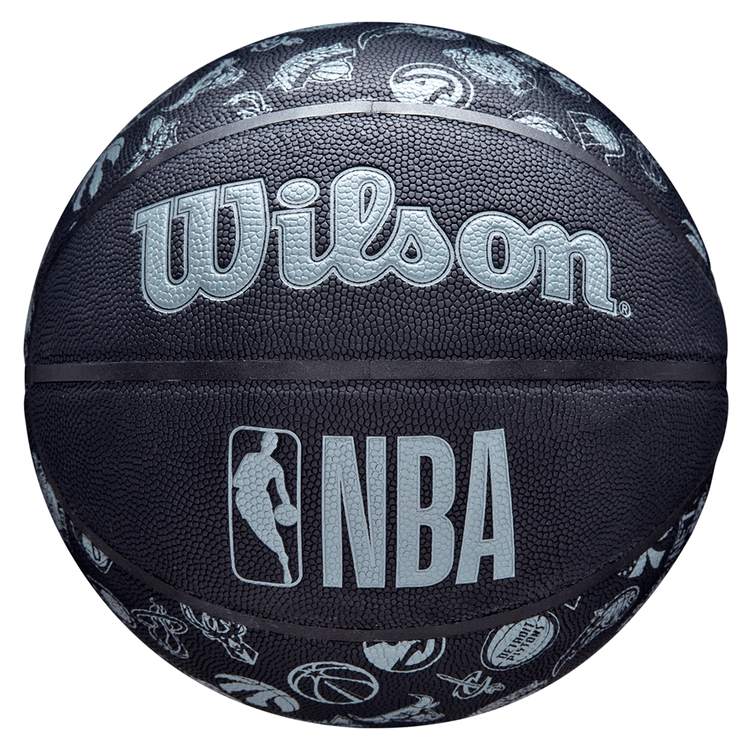 Wilson NBA All Team Basketball Black 7, Black, rebel_hi-res