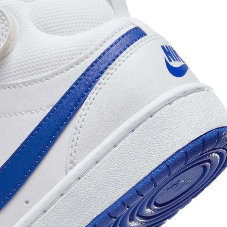 Nike Court Borough Mid 2 GS Kids Casual Shoes, White/Blue, rebel_hi-res