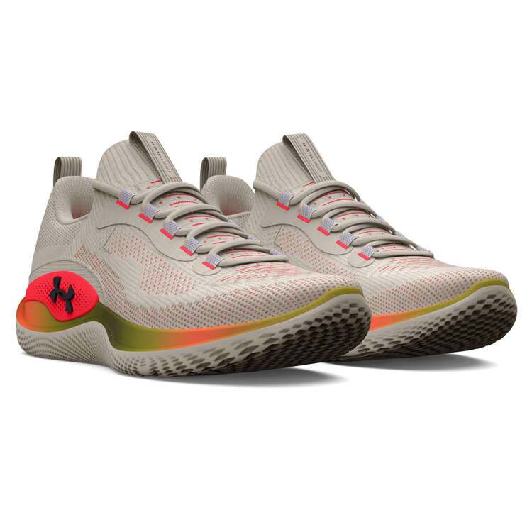 Under Armour Flow Dynamic Womens Training Shoes, White/Pink, rebel_hi-res