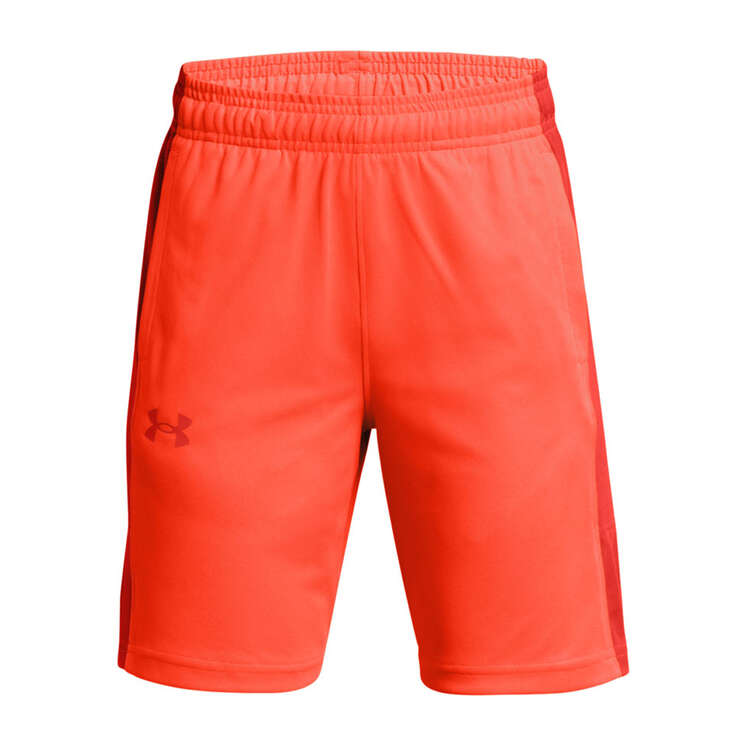Under Armour Boys Baseline Shorts Red/Orange XS, Red/Orange, rebel_hi-res