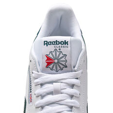Reebok Classic Leather Casual Shoes White/Green US 7, White/Green, rebel_hi-res