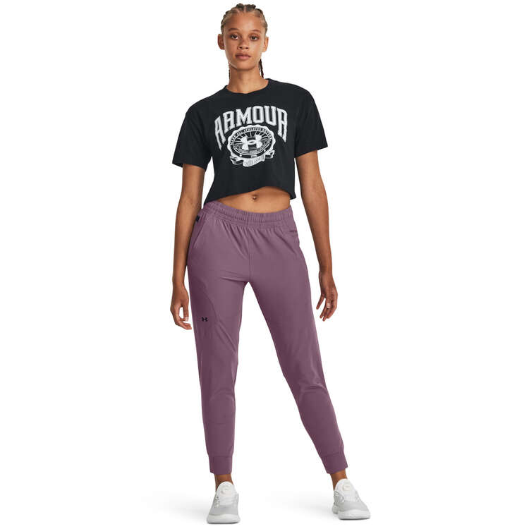 Under Armour Womens Unstoppable Joggers, Purple, rebel_hi-res