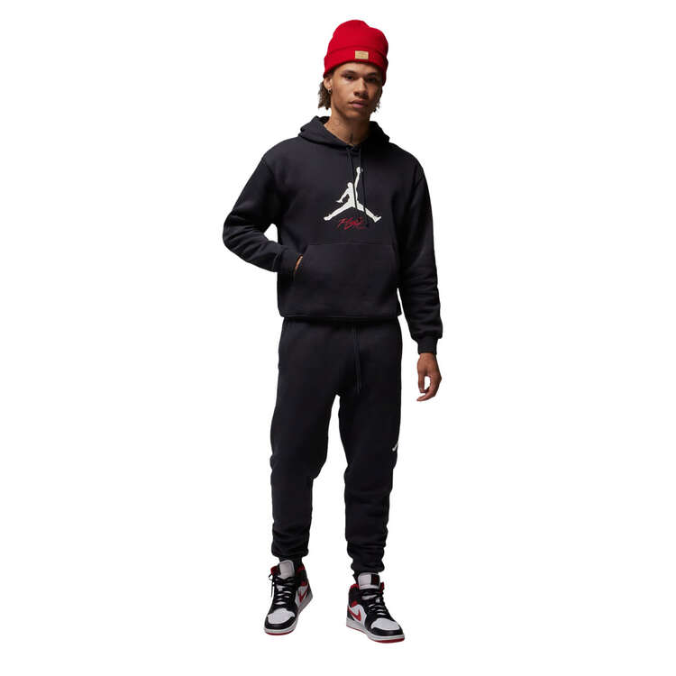 Jordan Mens Essentials Fleece Pullover Hoodie, Black, rebel_hi-res