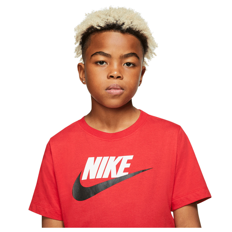 Nike Boys Sportswear Futura Icon Tee, Red/Black/White, rebel_hi-res