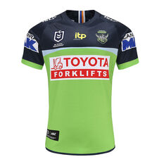 Canberra Raiders 2022 Mens Home Jersey Green S, Green, rebel_hi-res