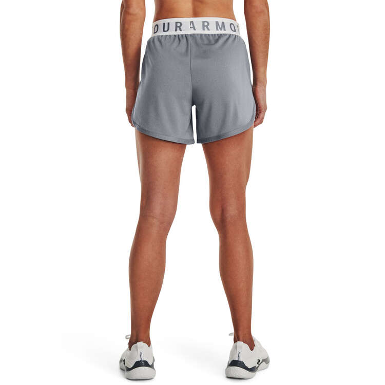 Under Armour Womens UA Play Up 5 Inch Shorts Grey XS, Grey, rebel_hi-res