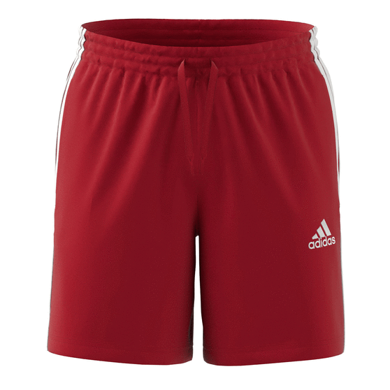 adidas Mens 3-Stripe Chelsea Shorts, Red, rebel_hi-res