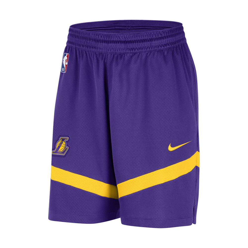 Nike Mens Los Angeles Lakers Icon Practice Dri-FIT NBA 8 Inch Shorts ...