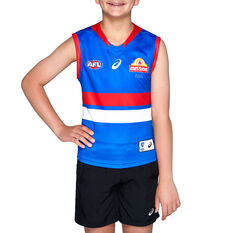 Western Bulldogs 2022 Kids Home Guernsey Blue/Red 6, Blue/Red, rebel_hi-res