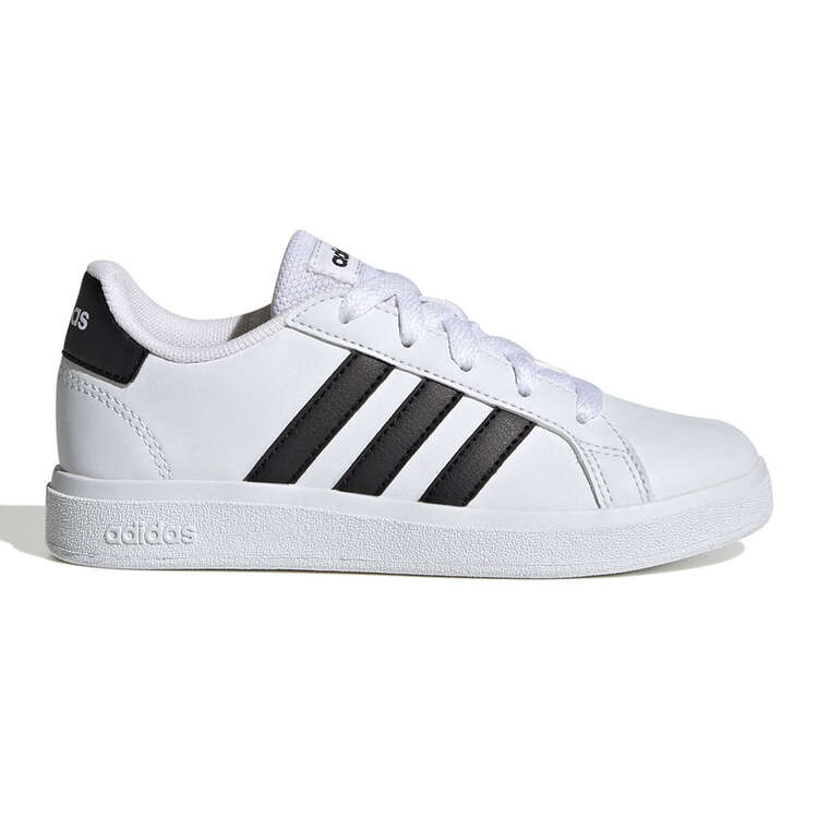 adidas Grand Court 2.0 Kids Casual Shoes, White/Black, rebel_hi-res