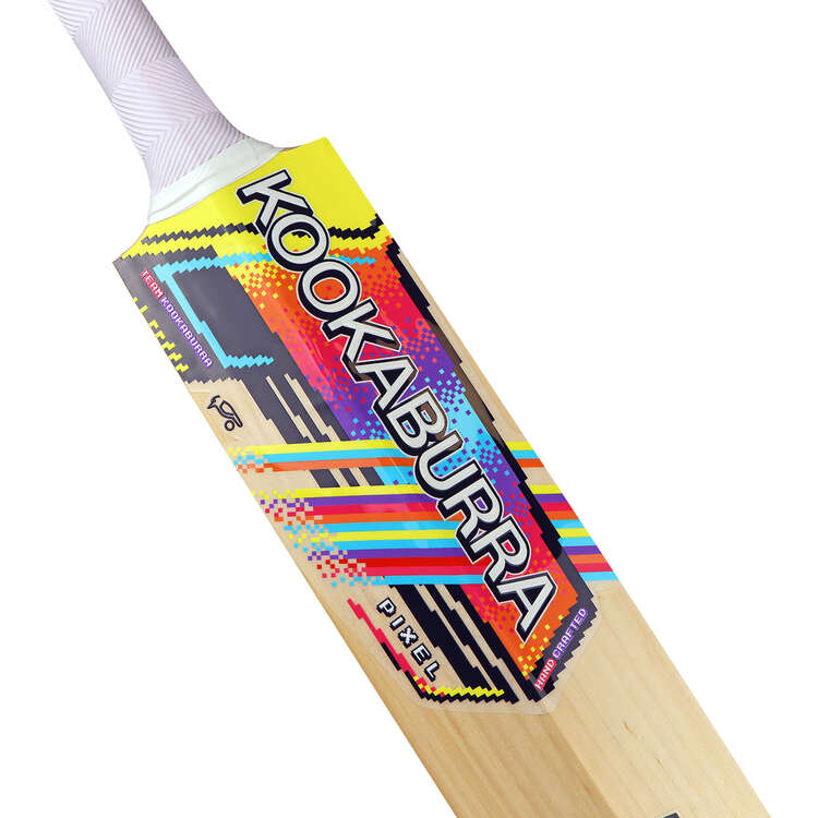 Kookaburra Pixel Mega Junior Cricket Bat, Tan/Yellow, rebel_hi-res