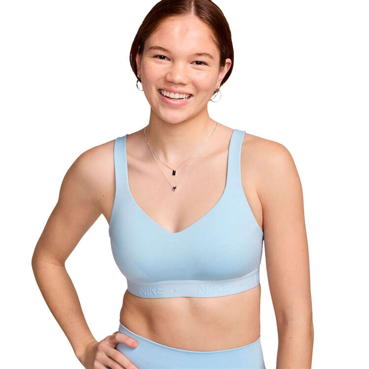 Nike Womens Indy High Support Padded Sports Bra, Blue, rebel_hi-res