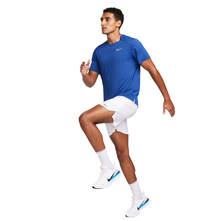 Nike Mens Dri-FIT Miler UV Running Tee, Blue, rebel_hi-res
