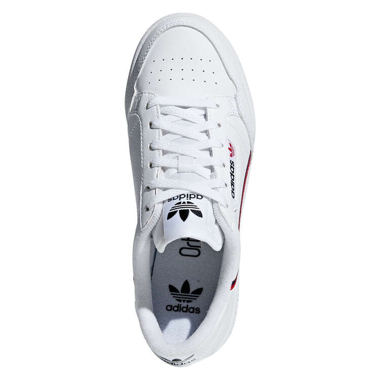 adidas Originals Continental 80 GS Kids Casual Shoes, White/Red, rebel_hi-res