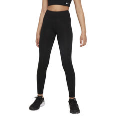 Nike Girls Dri-FIT One Luxe Tights Black XS XS, Black, rebel_hi-res