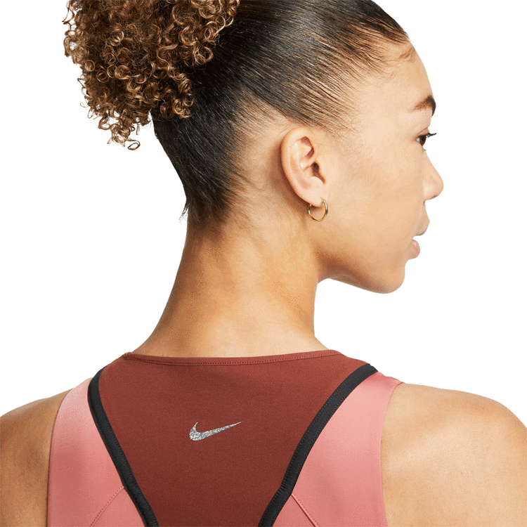 Nike Womens Dri-FIT Luxe Crop Tank Brown XL, Brown, rebel_hi-res