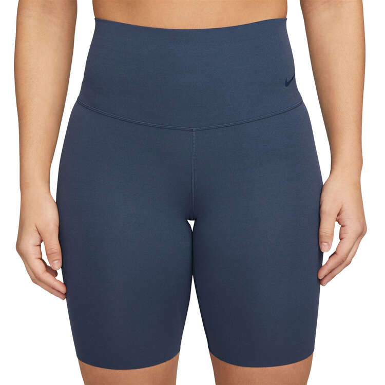 Nike Womens Zenvy Gentle Support Bike Shorts, Blue, rebel_hi-res