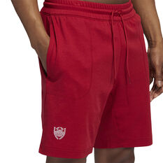 adidas Mens Donovan Mitchell Shorts, Red, rebel_hi-res