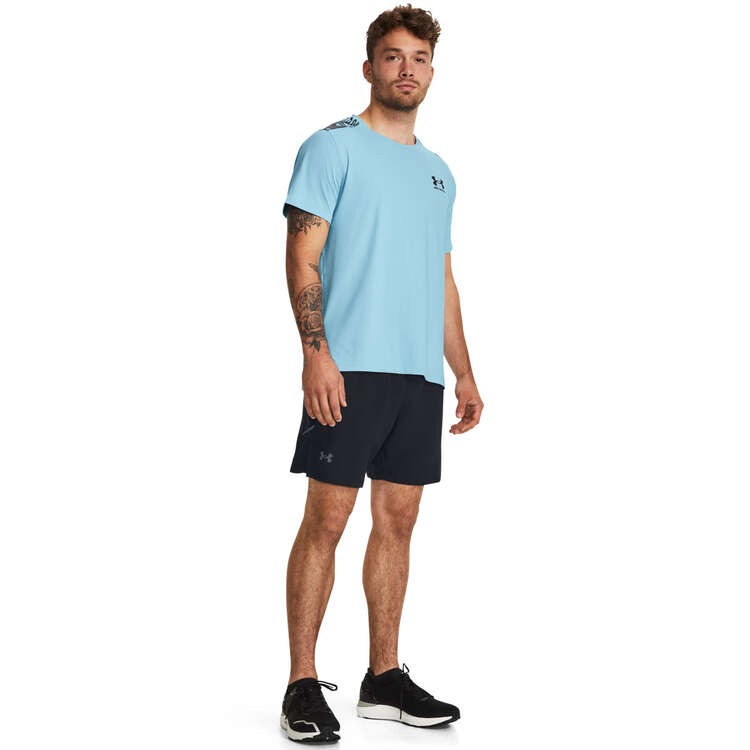 Under Armour Mens Iso-Chill Wild Tee, Blue, rebel_hi-res