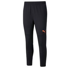 Puma Mens individualFINAL Training Track Pants, Black/Orange, rebel_hi-res