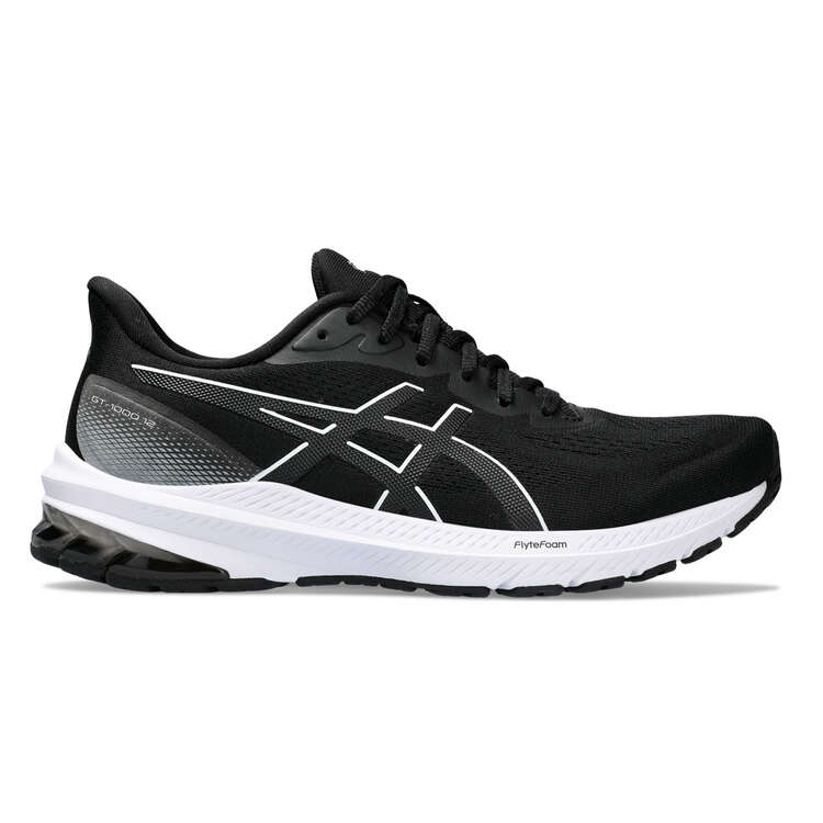 Asics GT 1000 12 Womens Running Shoes Black/White US 6, Black/White, rebel_hi-res