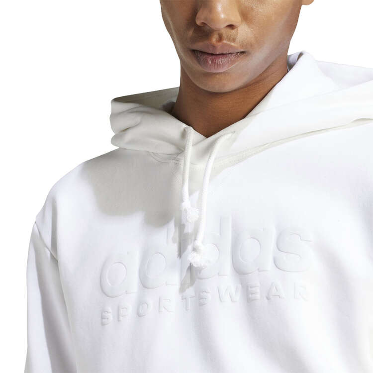 adidas Mens ALL SZN Fleece Graphic Pullover Hoodie, White, rebel_hi-res