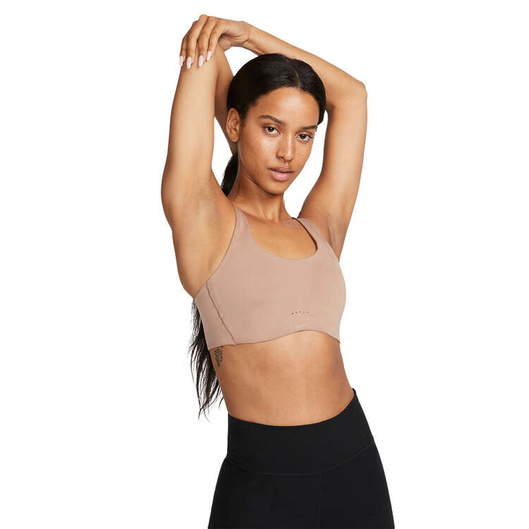 Nike Womens Dri-FIT Alate Coverage Light Support Sports Bra, Taupe, rebel_hi-res