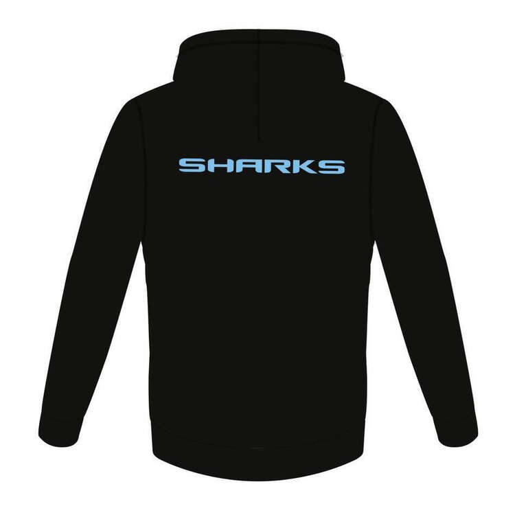 Cronulla-Sutherland Sharks Mens 2024 Full Zip Hoodie Black S, Black, rebel_hi-res