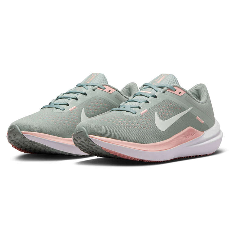 Nike Air Winflo 10 Womens Running Shoes, Green/Pink, rebel_hi-res