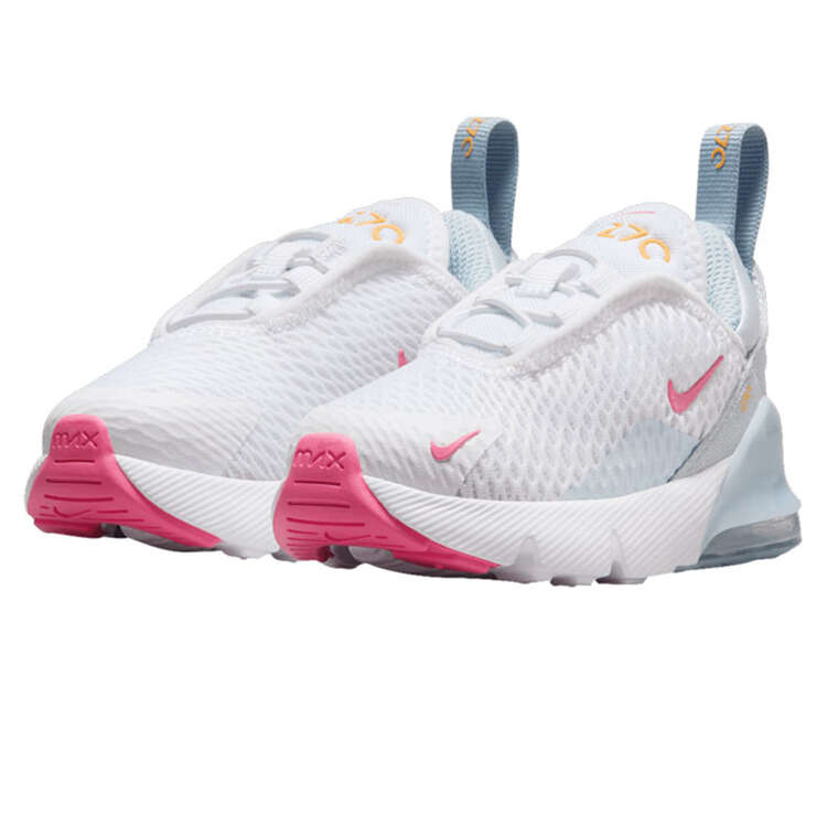 Nike Air Max 270 Toddlers Shoes, White/Pink, rebel_hi-res