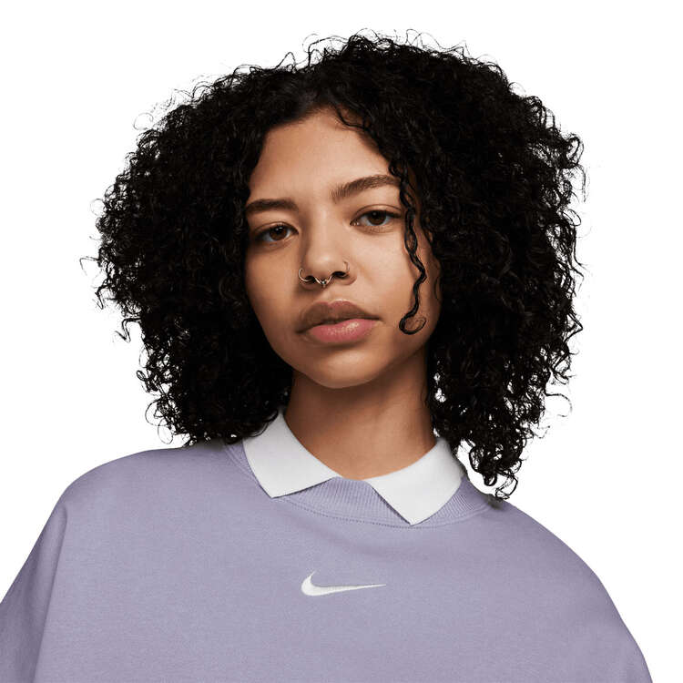 Nike Womens Phoenix Oversized Sweatshirt, Purple, rebel_hi-res