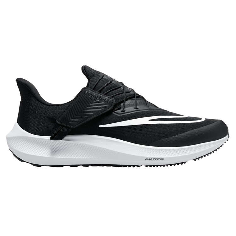 Nike Air Zoom Pegasus FlyEase Mens Running Shoes Black/White US 8, Black/White, rebel_hi-res