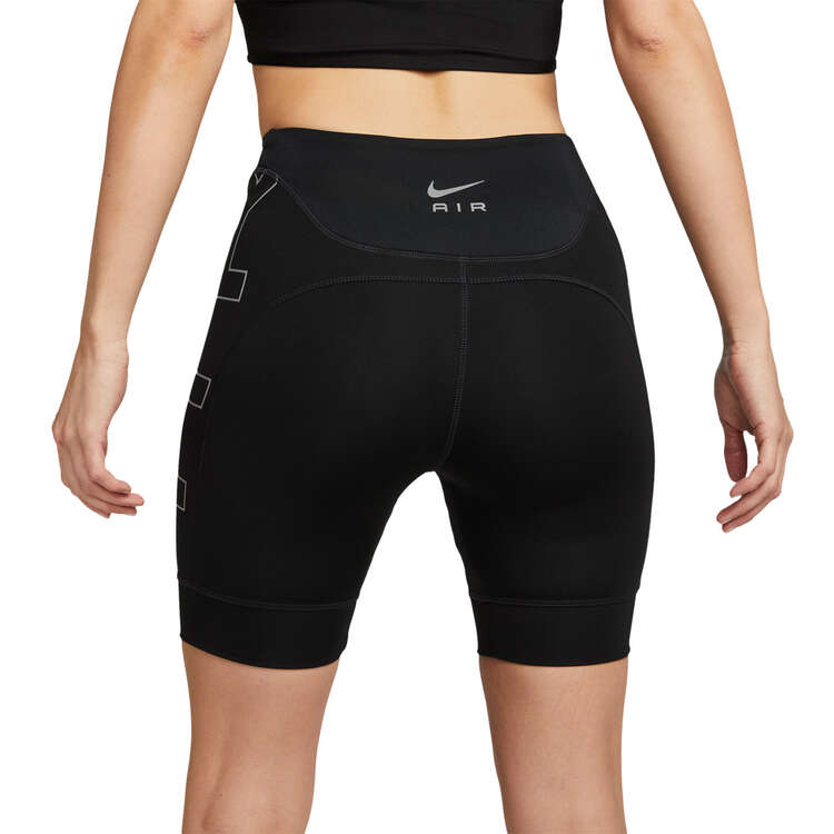 Nike Air Womens Mid-Rise 7 Inch Running Biker Shorts, Black, rebel_hi-res