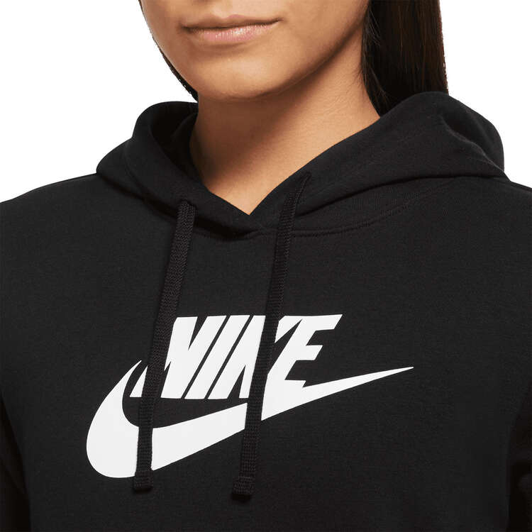 Nike Womens Sportswear Club Fleece Pullover Hoodie Black XS, Black, rebel_hi-res