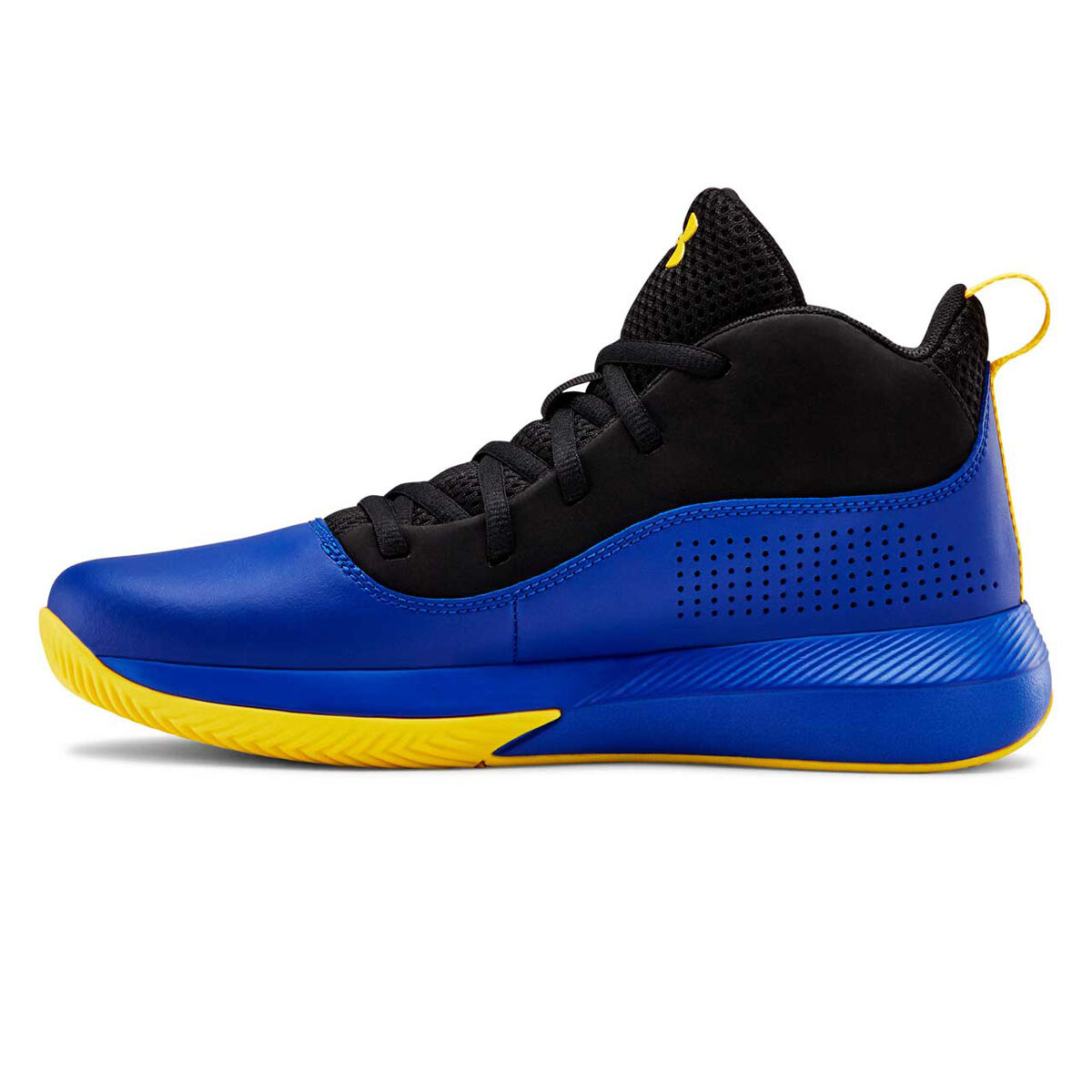 blue and yellow under armour shoes