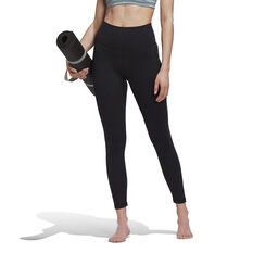adidas Womens Yoga Studio 7/8 Tights, Black, rebel_hi-res