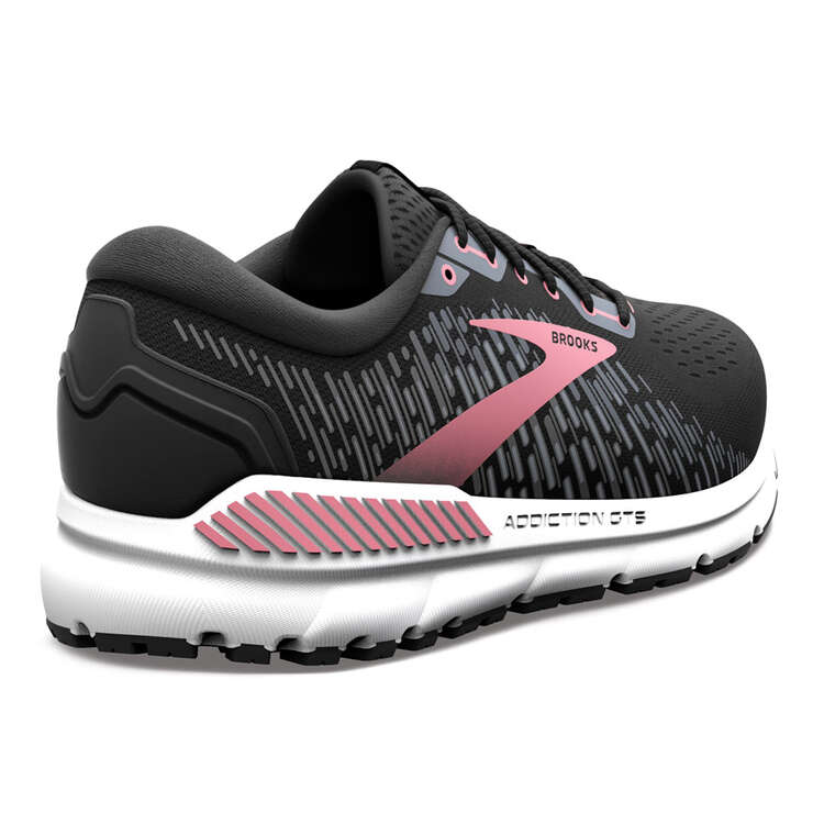 Brooks Addiction GTS 15 D Womens Running Shoes, Black/Pink, rebel_hi-res