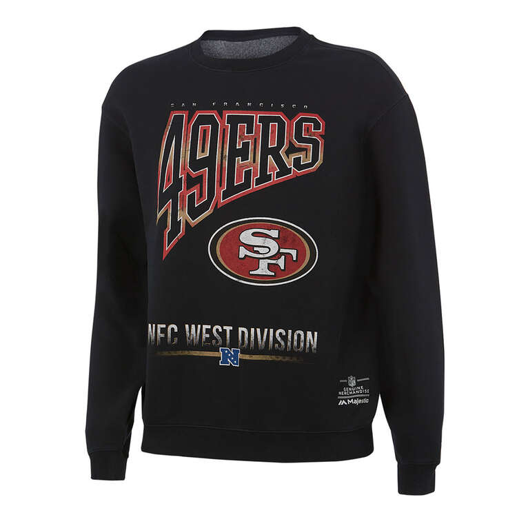 Majestic San Francisco 49ers Mens Arch Rise Sweatshirt, Black, rebel_hi-res