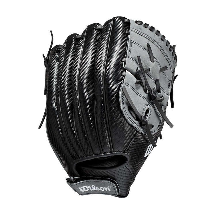 Wilson A360 Left Hand Throw Baseball Glove Black/Silver 12 inch, Black/Silver, rebel_hi-res