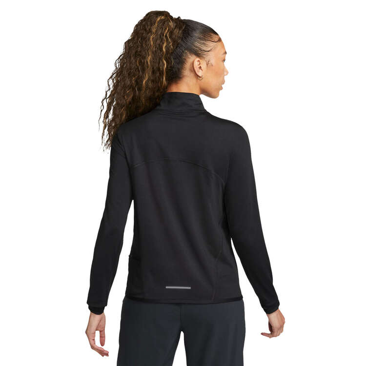 Nike Womens Dri-FIT Swift Element UV 1/2 Zip Running Top Black XS, Black, rebel_hi-res