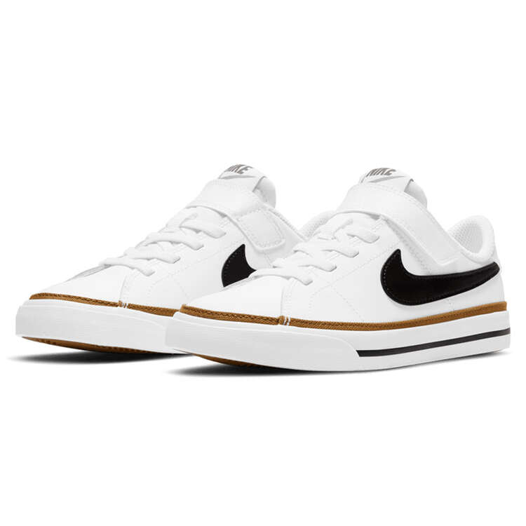 Nike Court Legacy PS Kids Casual Shoes, White/Black, rebel_hi-res