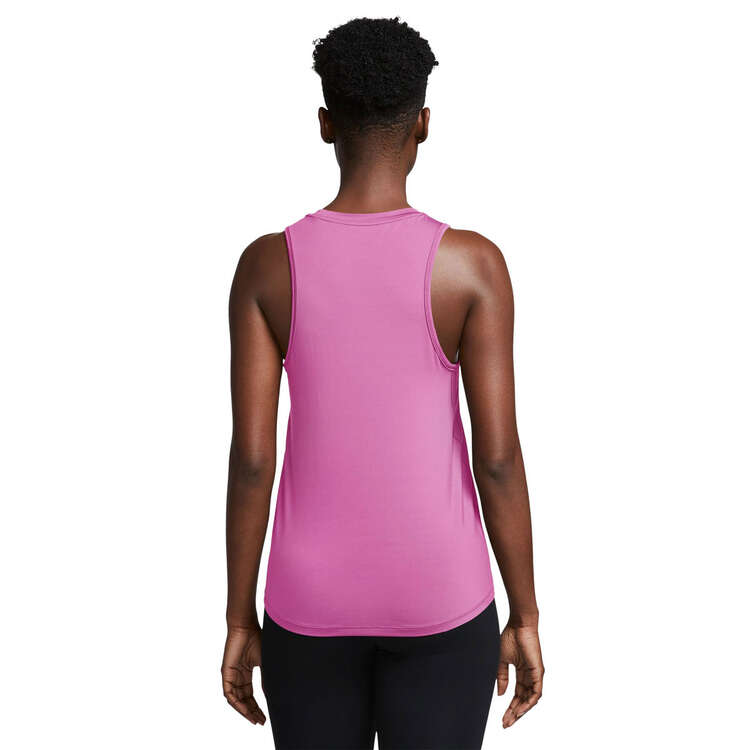 Nike One Womens Classic Dri-FIT Fitness Tank Pink/Black XS, Pink/Black, rebel_hi-res