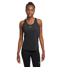 Nike Womens Dri-FIT One Slim Tank Black XS, Black, rebel_hi-res